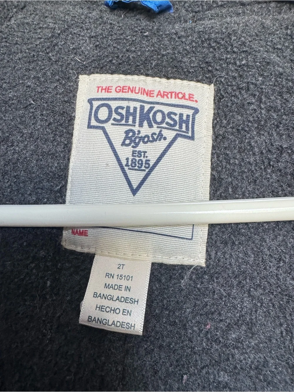 OshKosh B'gosh Two-Tone Blue Hooded Puffer Jacket